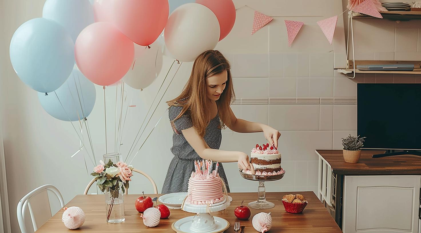 Tischdekoration zum Geburtstag
